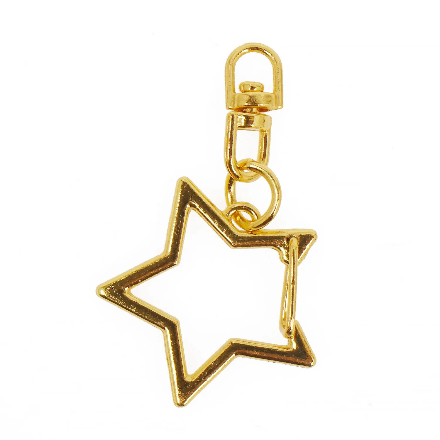 10PCS Alloy Keychain, Star Clasp Key Chain, Star Key Rings, Star Lobster Swivel Clasp, Snap hook, Multiple colors 103663