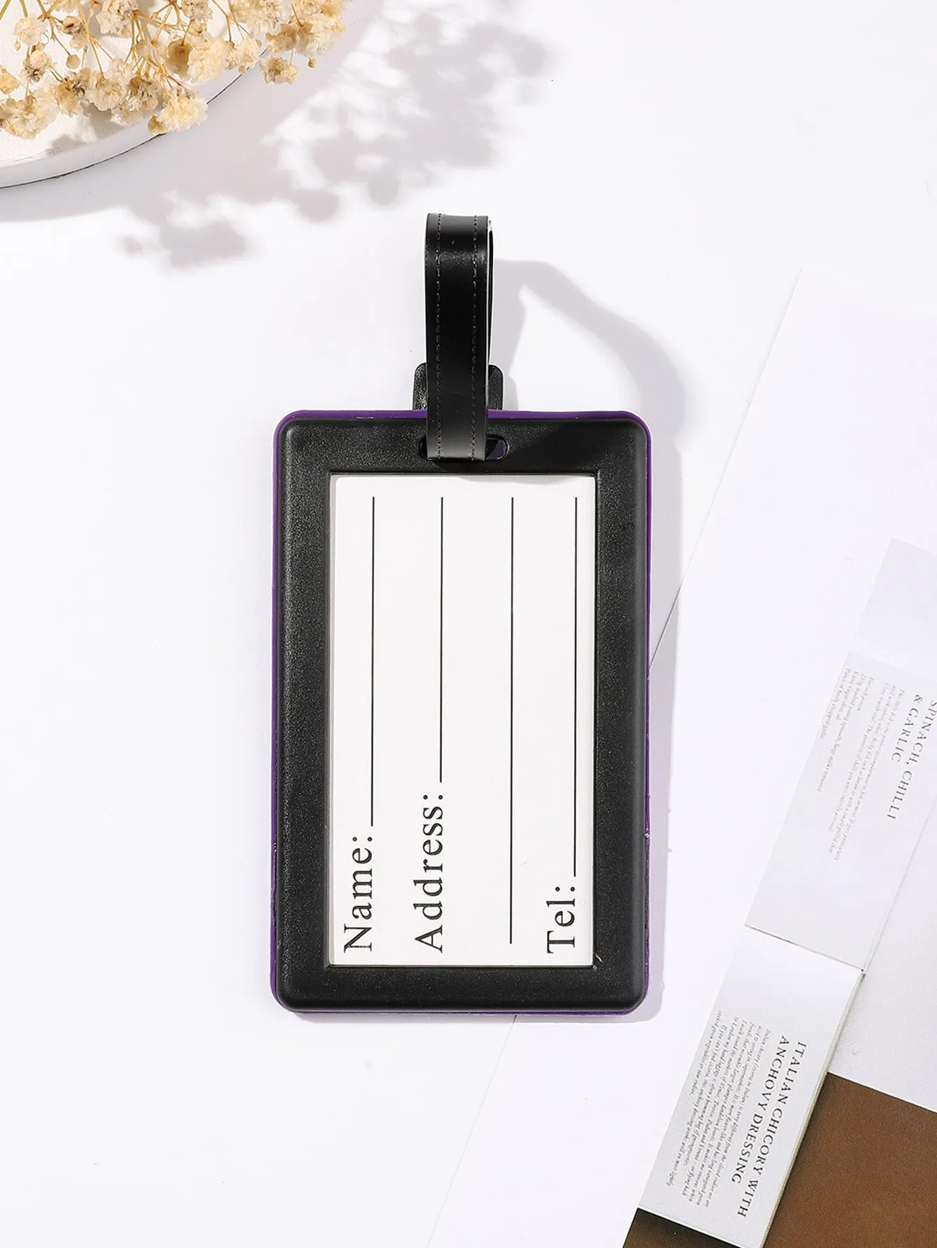 1pc Simple Fashion Letter Pattern Luggage Tag SD