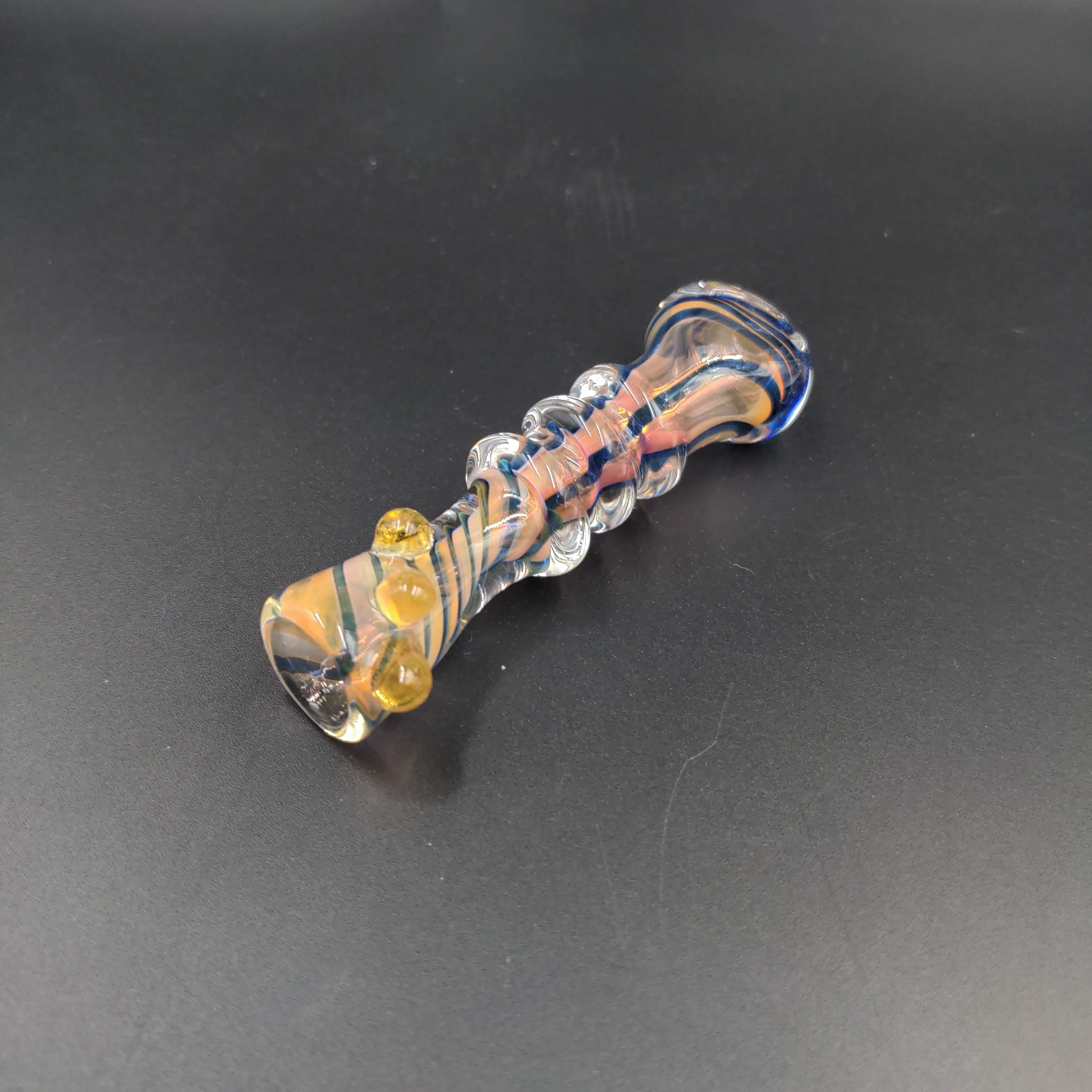 3 Gold Fumed Tobacco Taster Pipe