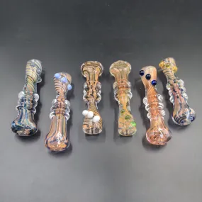 3 Gold Fumed Tobacco Taster Pipe