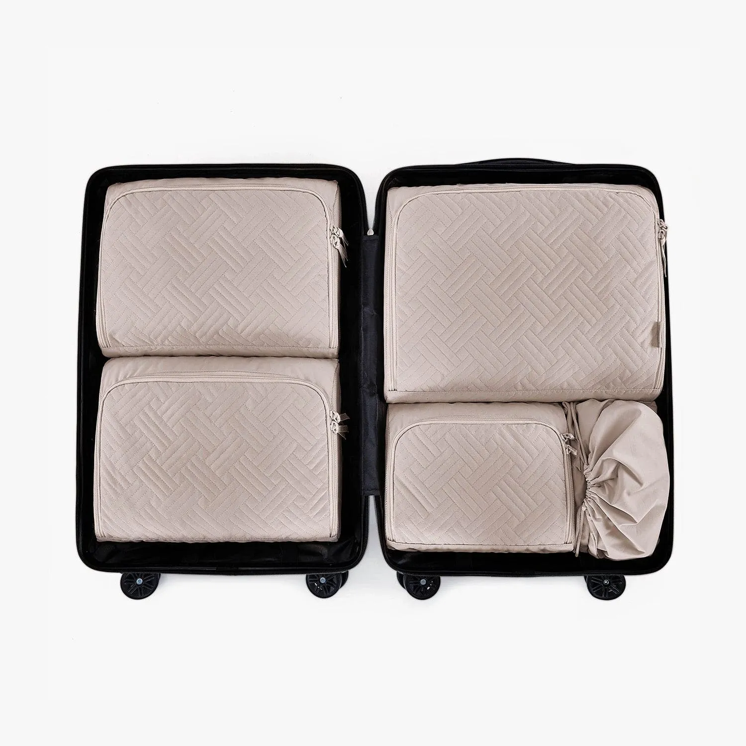 6 PCS Quilted Packing Cubes for Suitcases