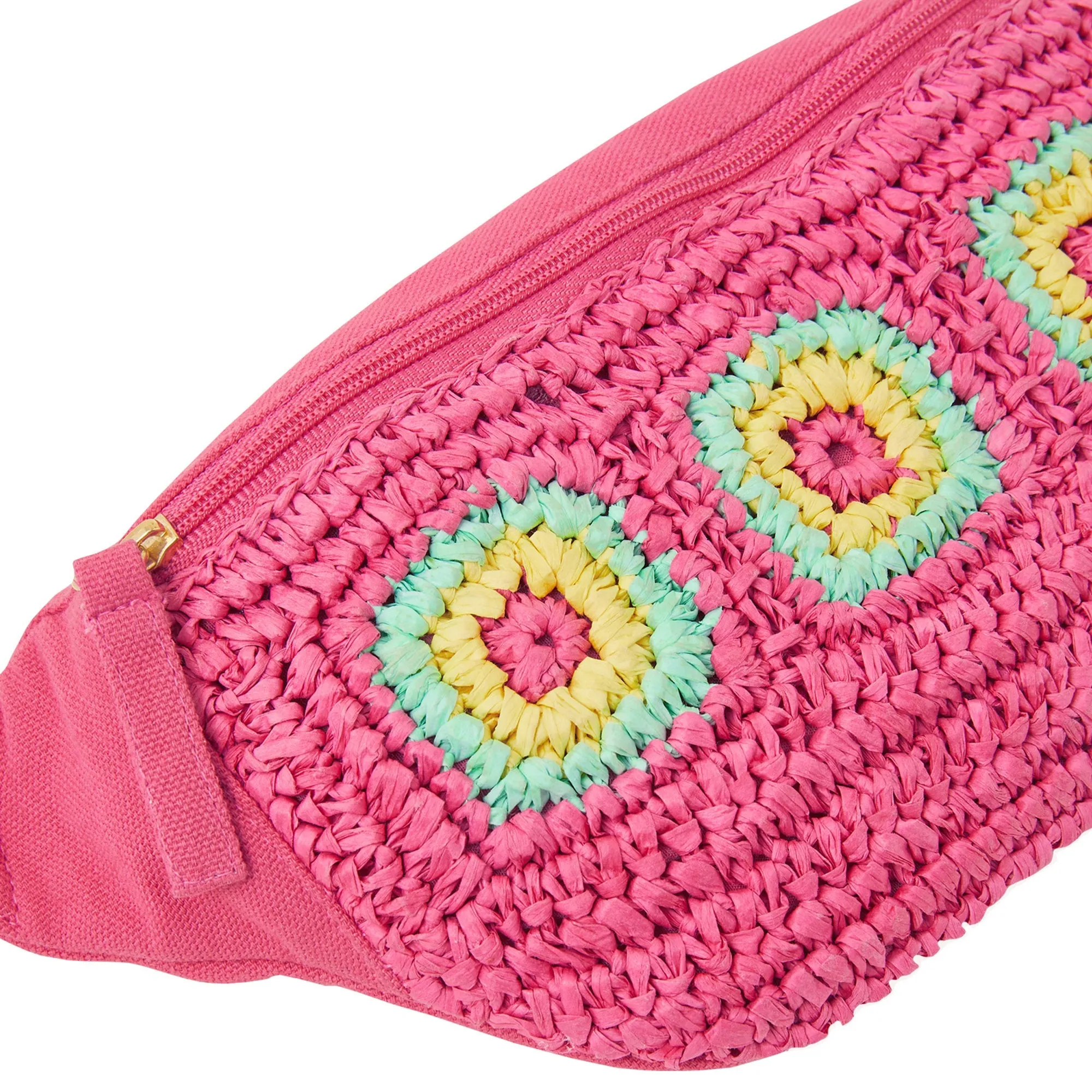 Accessorize London Pink Crochet Belt Bag