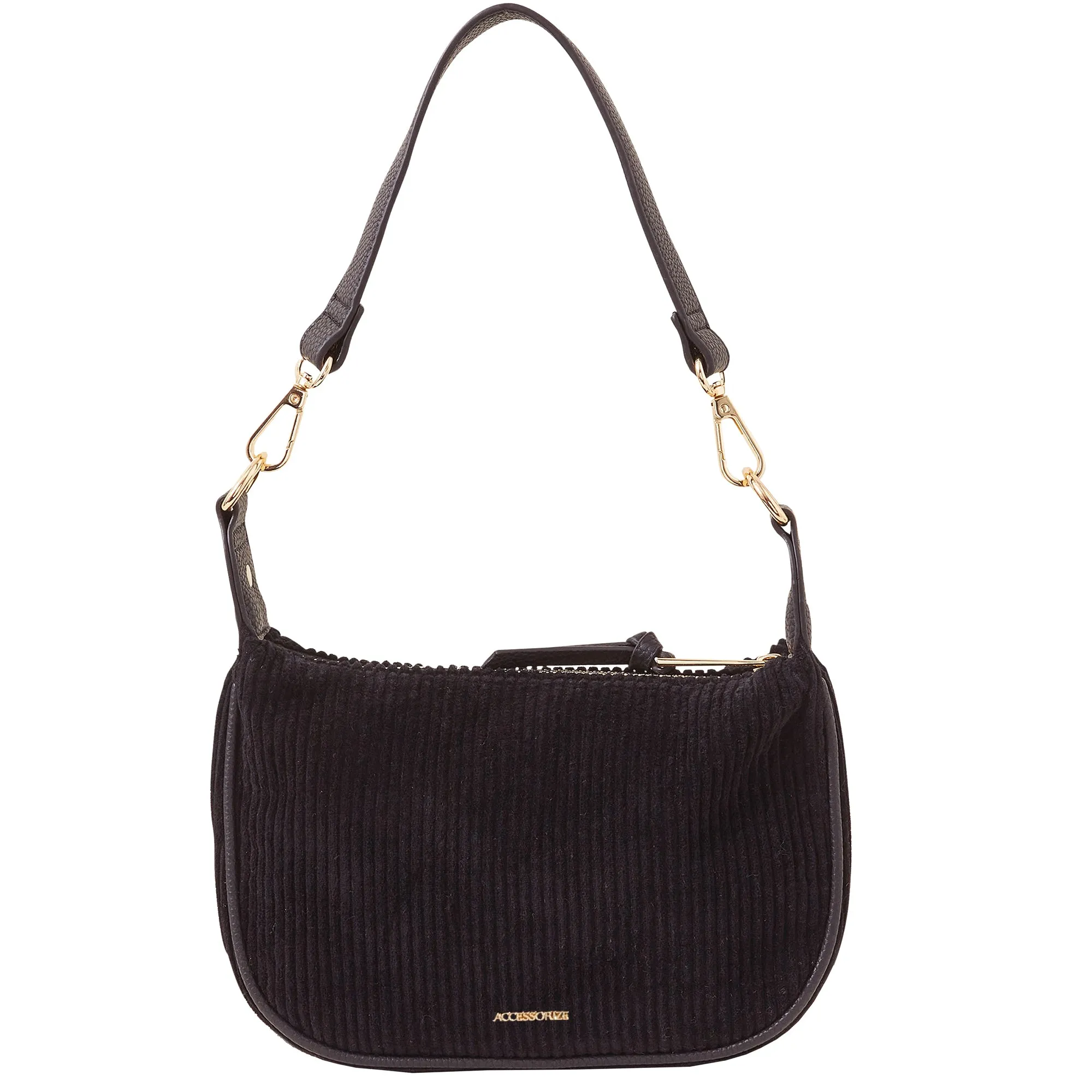 Accessorize London Women's Black Mini Cord Shoulder Bag