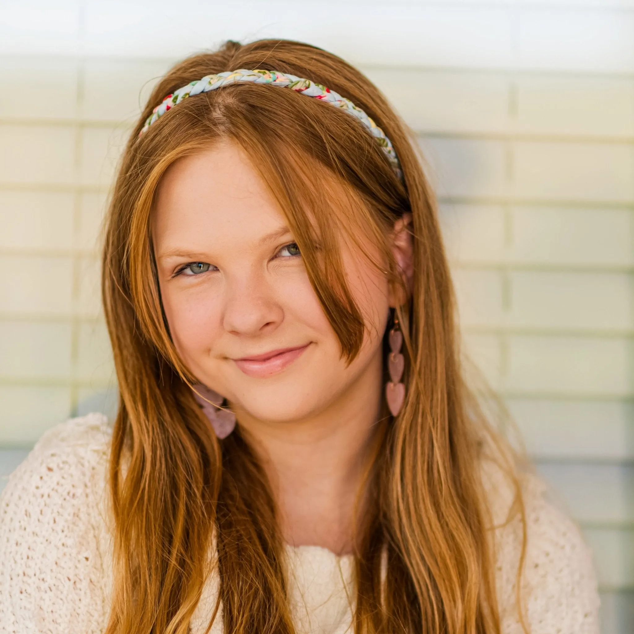 Adjustable Floral Braided Headband