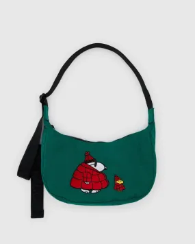 Baggu - Medium Nylon Crescent Bag | Snoopy & Woodstock