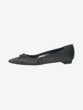 Black pointed-toe flat shoes - size EU 40.5