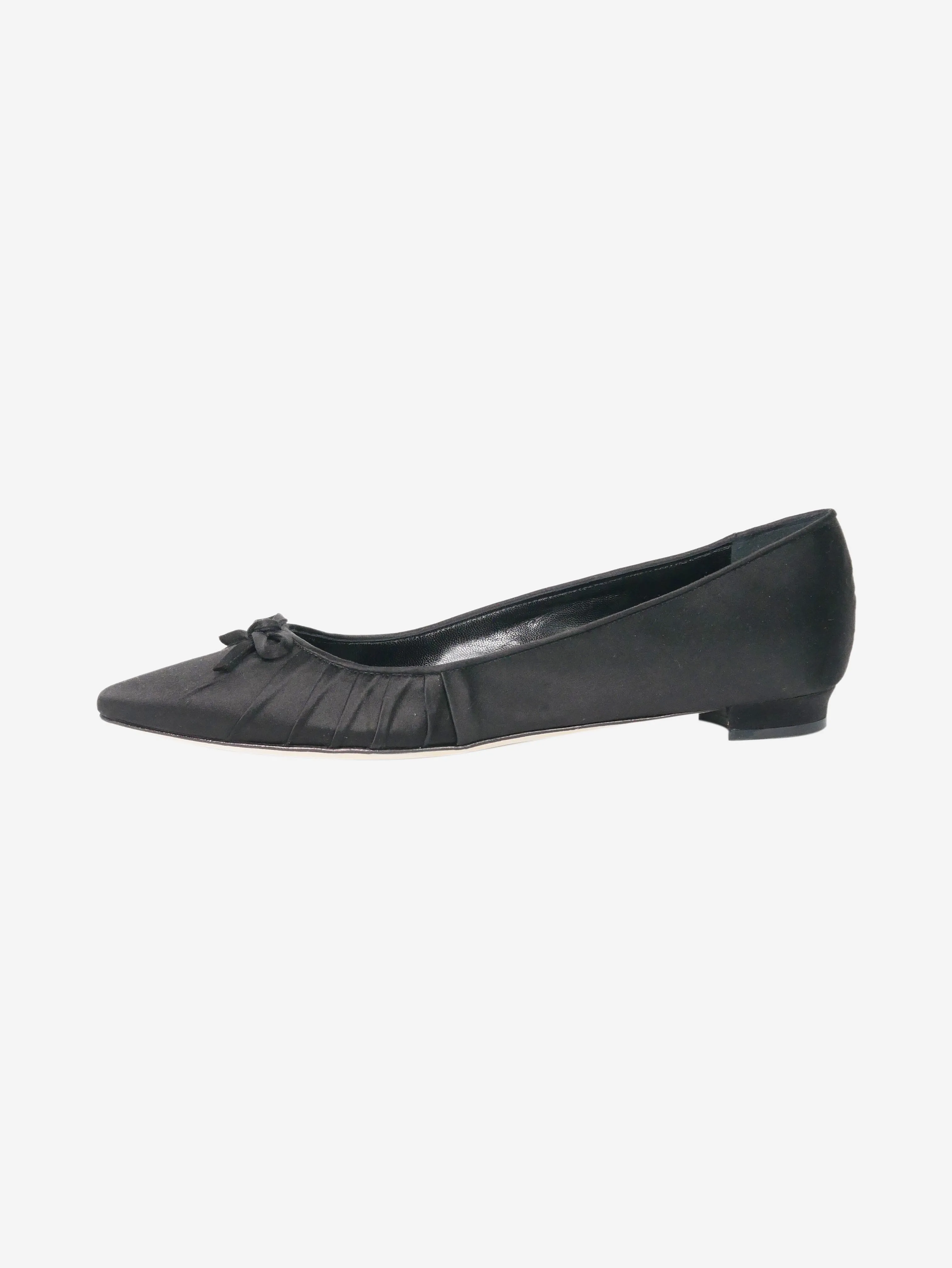 Black pointed-toe flat shoes - size EU 40.5