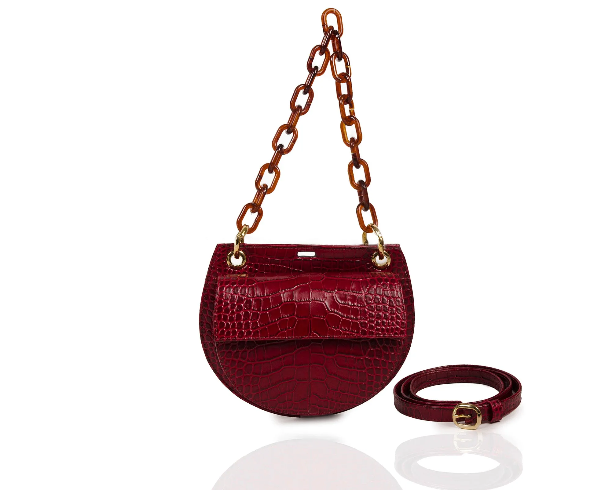 Bordeaux Semi Round Tania Bag