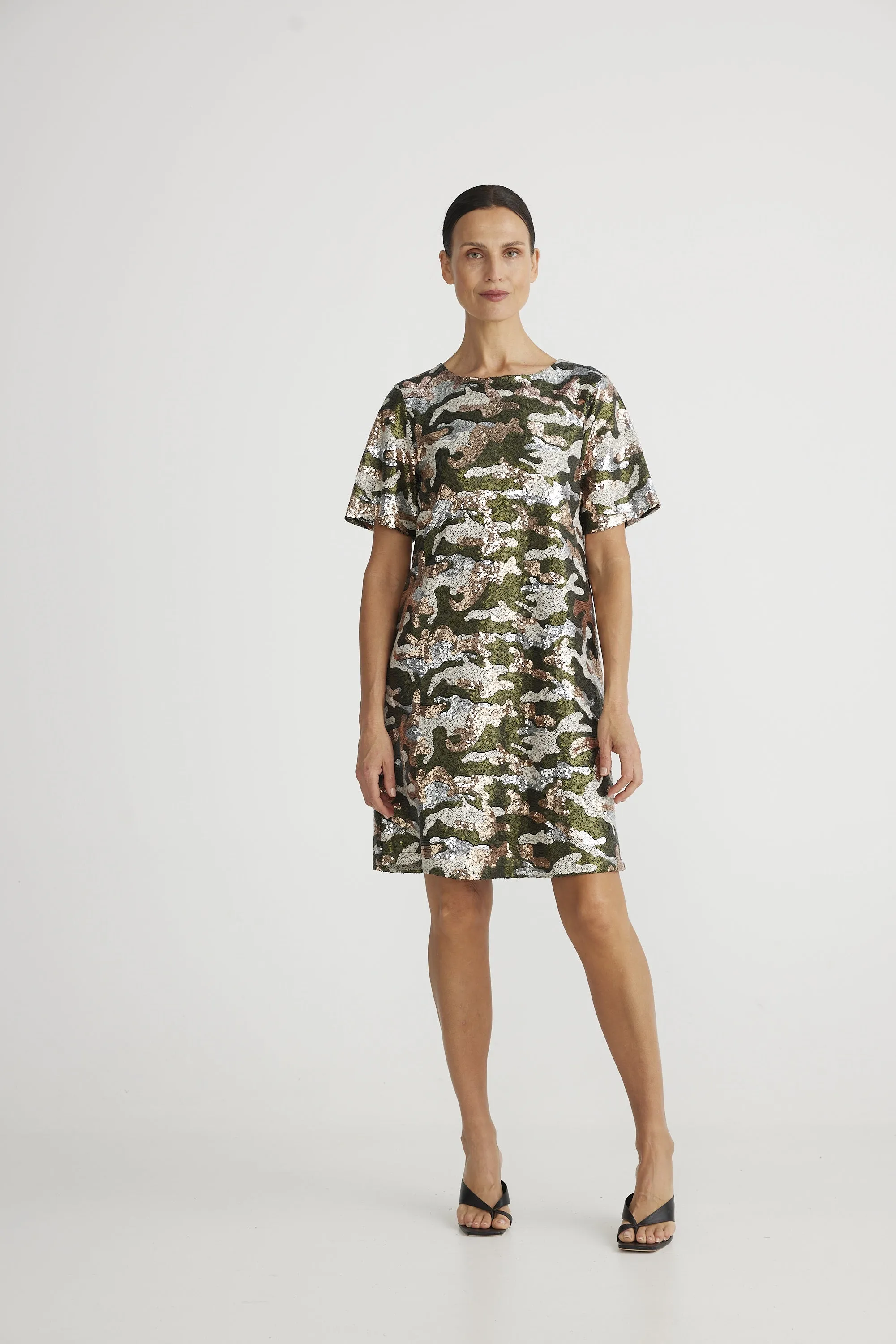 Brave & True Etienne Shift Dress Marble