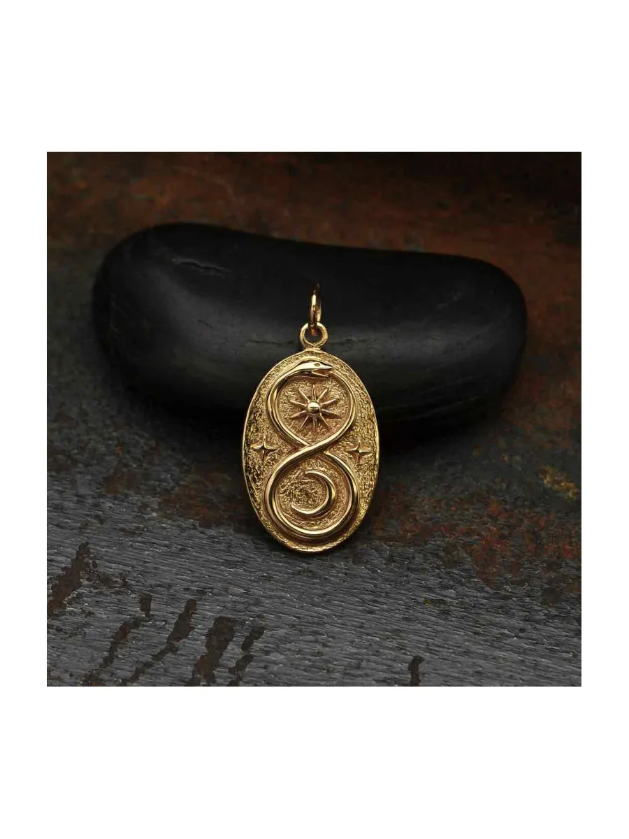 Bronze Celestial Ouroboros Necklace