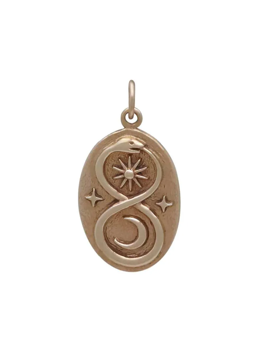 Bronze Celestial Ouroboros Necklace