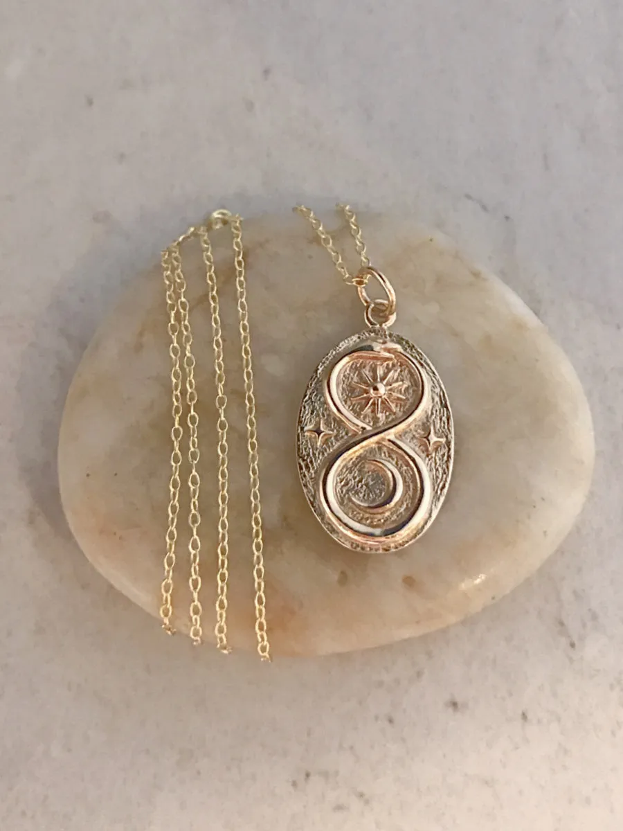 Bronze Celestial Ouroboros Necklace