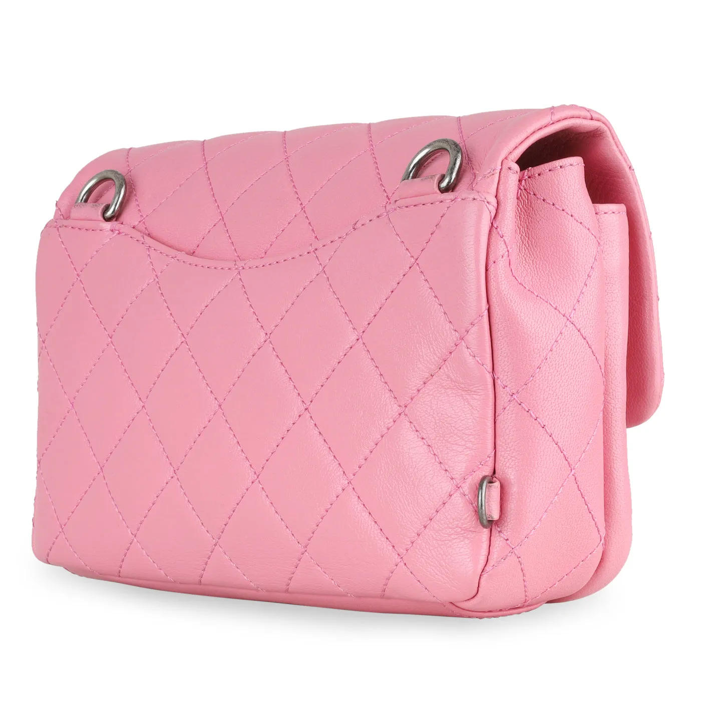 Chanel Double Carry Flap Bag - Pink