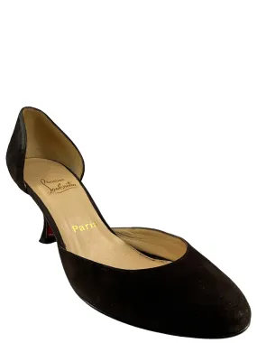 Christian Louboutin Chocolate Suede Pumps Size 10