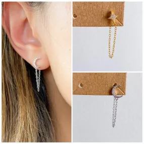 Cielo Chain Huggie Earring