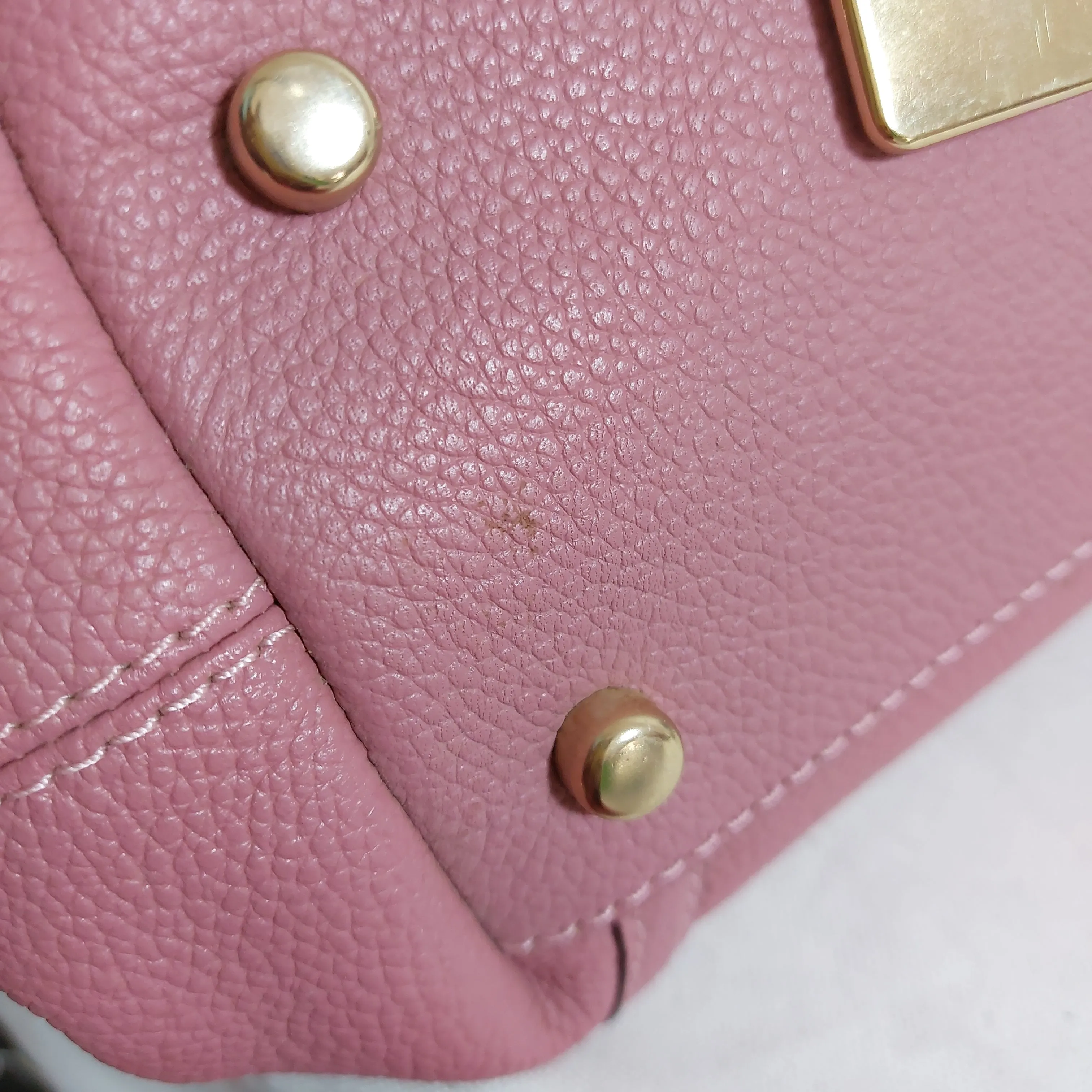 Coach Pink Pebbled Leather Triple Compartment Shoulder Bag | Pre Loved |