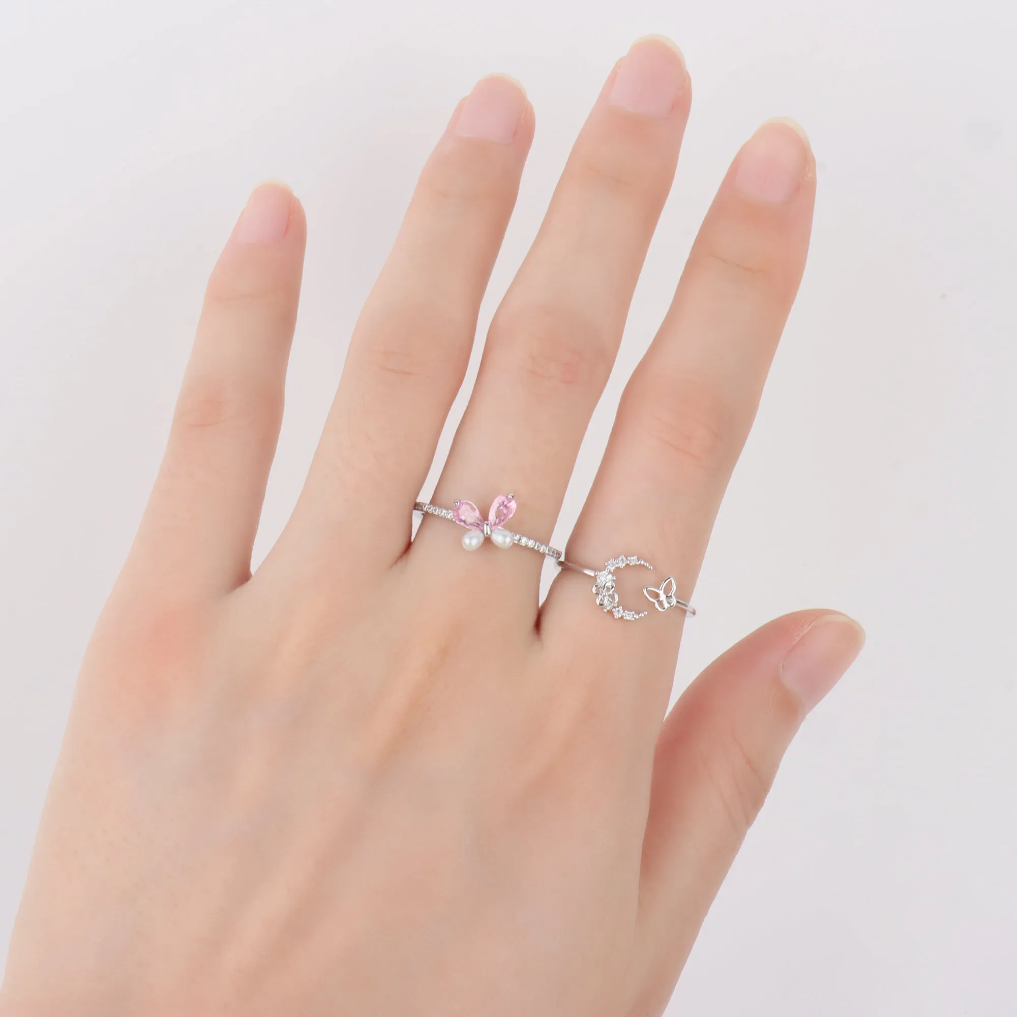 Crescent Butterfly Ring