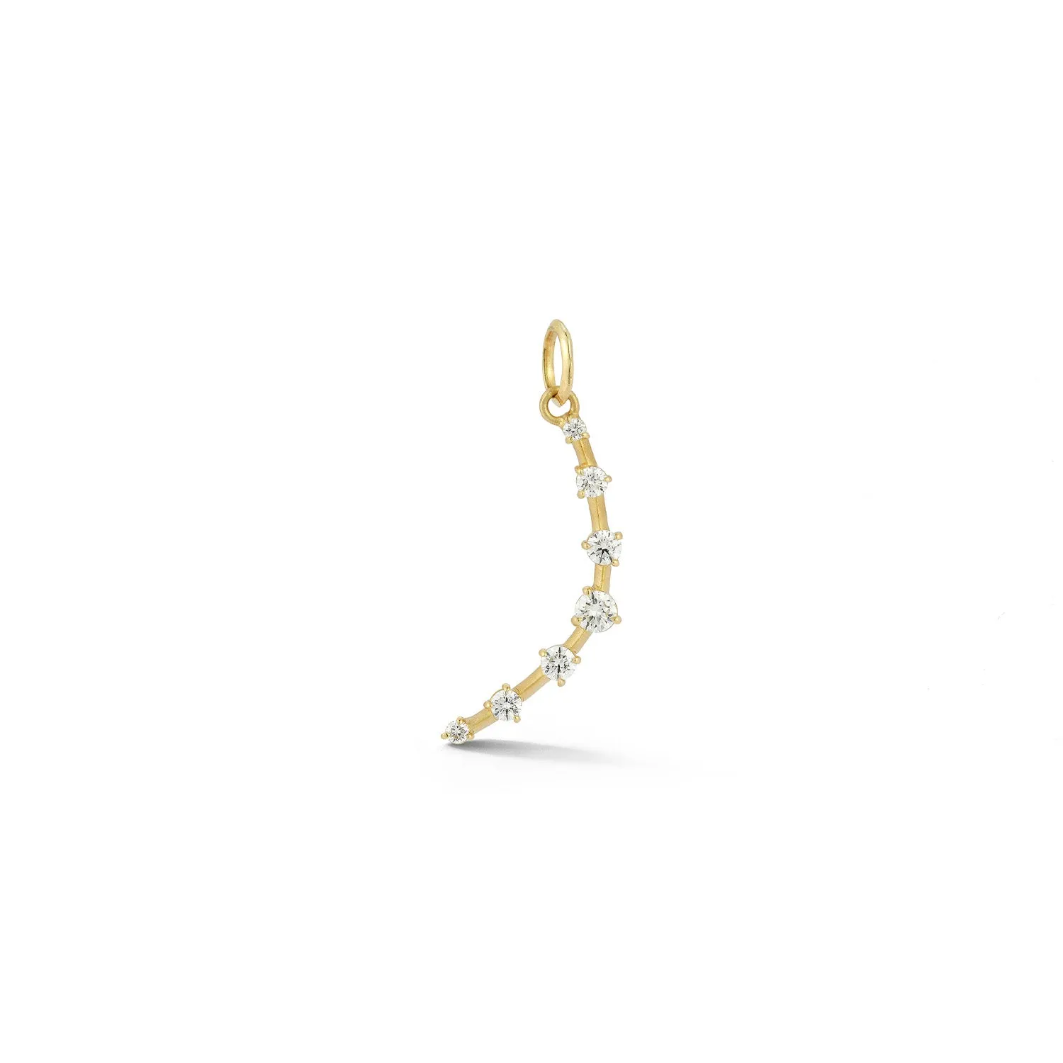 Crescent Charm with Diamonds