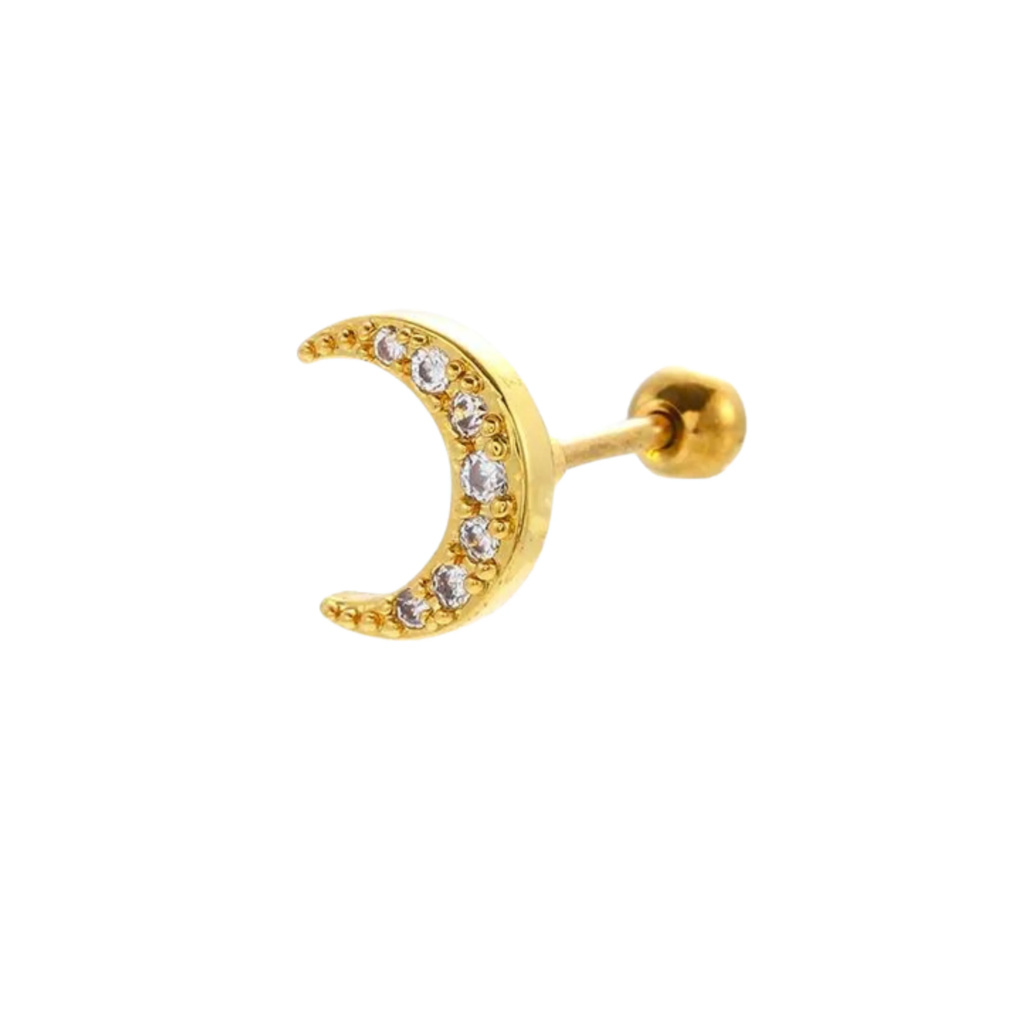 Crescent moon studs - Pair