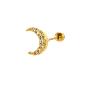 Crescent moon studs - Pair