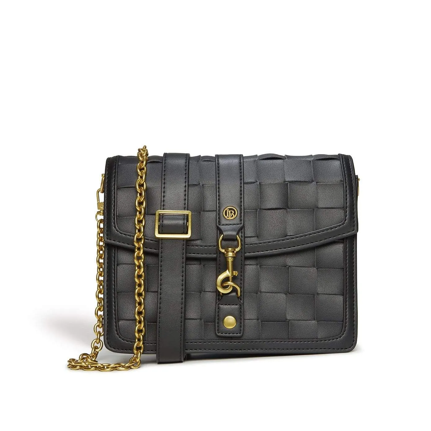 Daisy Vegan Leather Shoulder & Crossbody Bag | Black