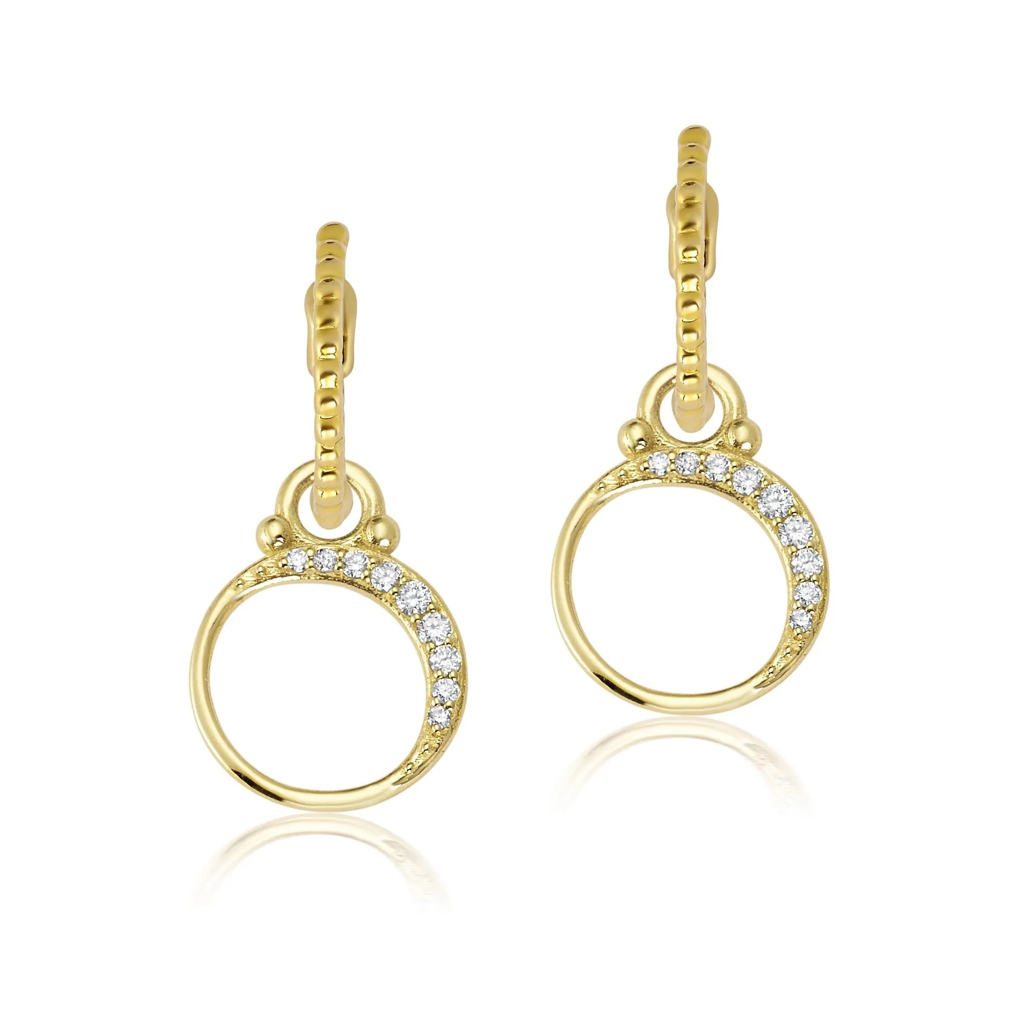 Diamond Crescent Moon Earrings