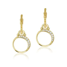 Diamond Crescent Moon Earrings