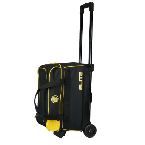 Elite Basic Double Roller Black/Yellow Bowling Bag