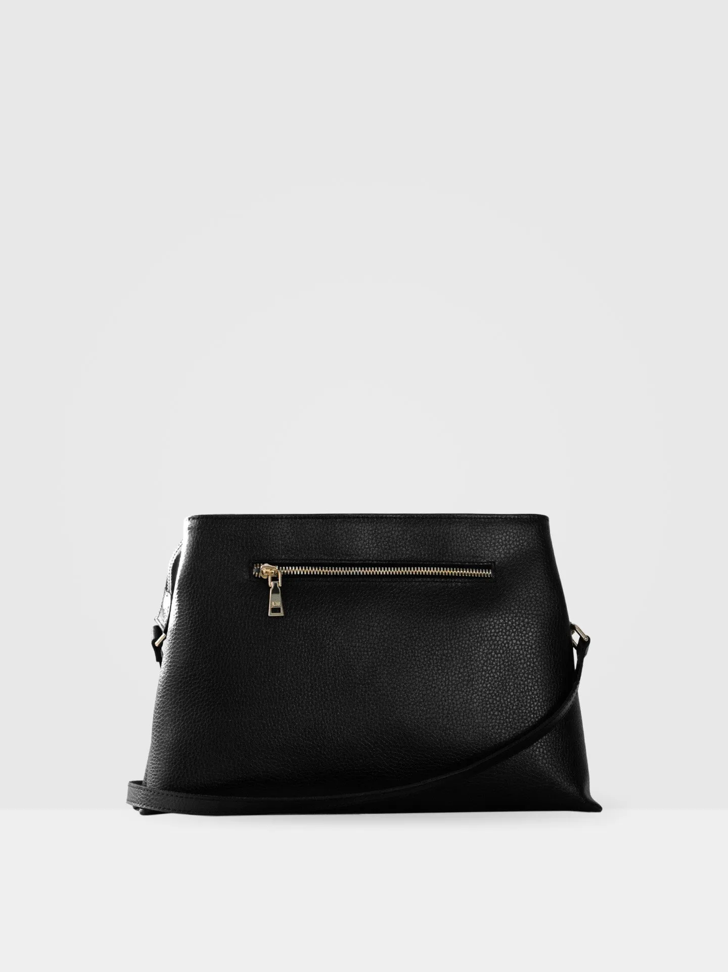 Elm MIRUM Leather Vegan Crossbody | Black & Gold