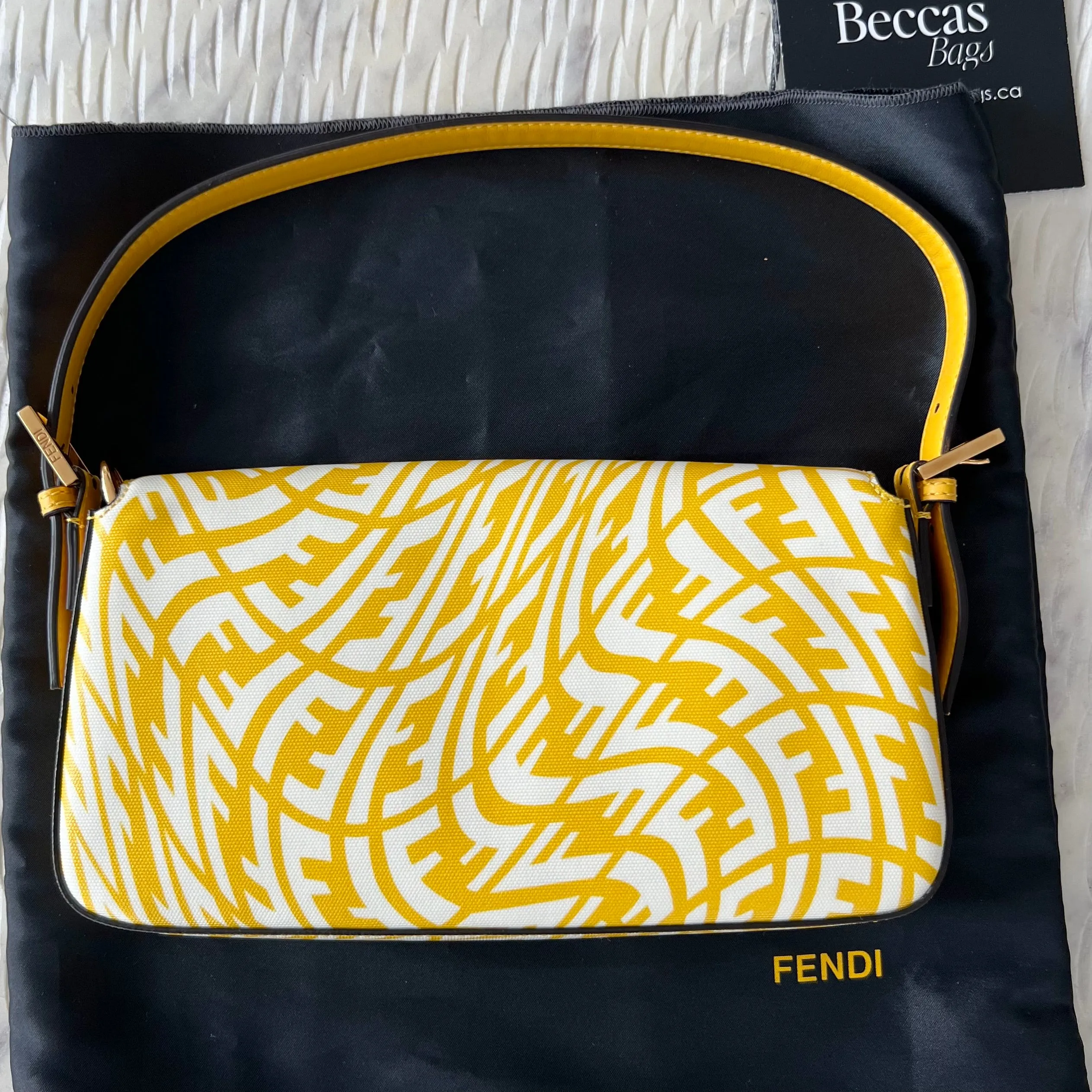 FENDI x Sarah Coleman FF Vertigo Baguette Bag