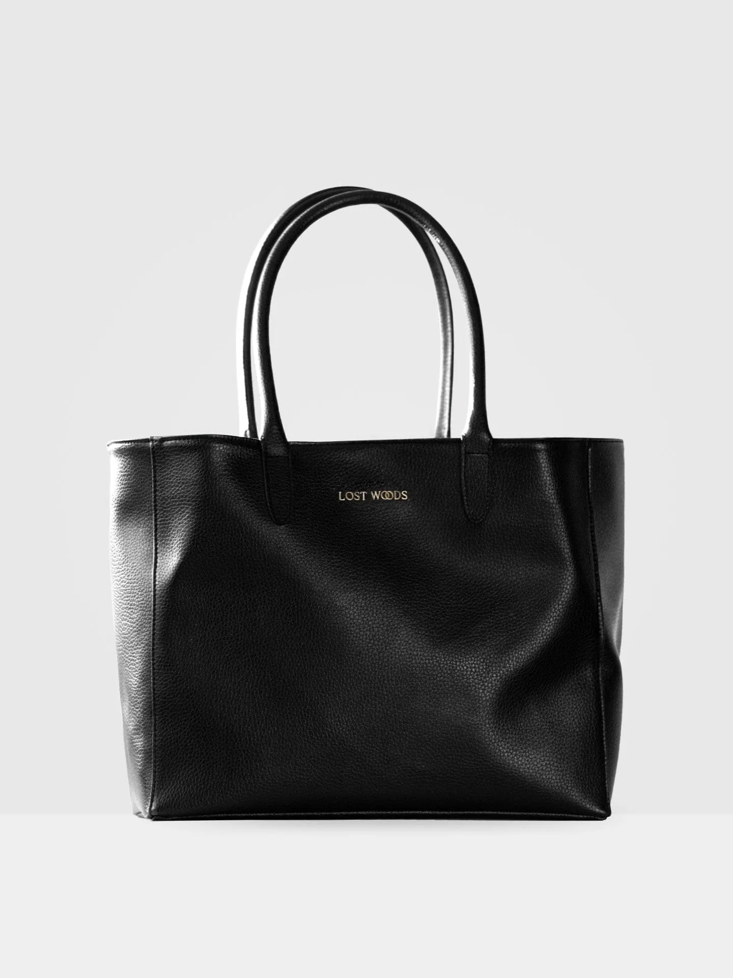 Fleur MIRUM Leather Vegan Slouch Tote Bag | Black & Gold