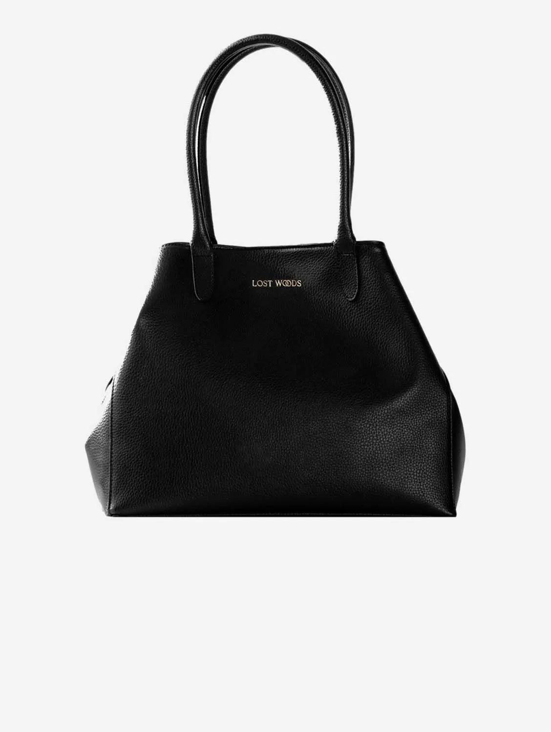 Fleur MIRUM Leather Vegan Slouch Tote Bag | Black & Gold