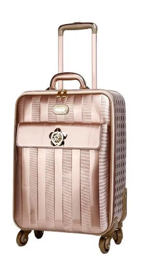 Floral Accent Light Weight Spinner Luggage