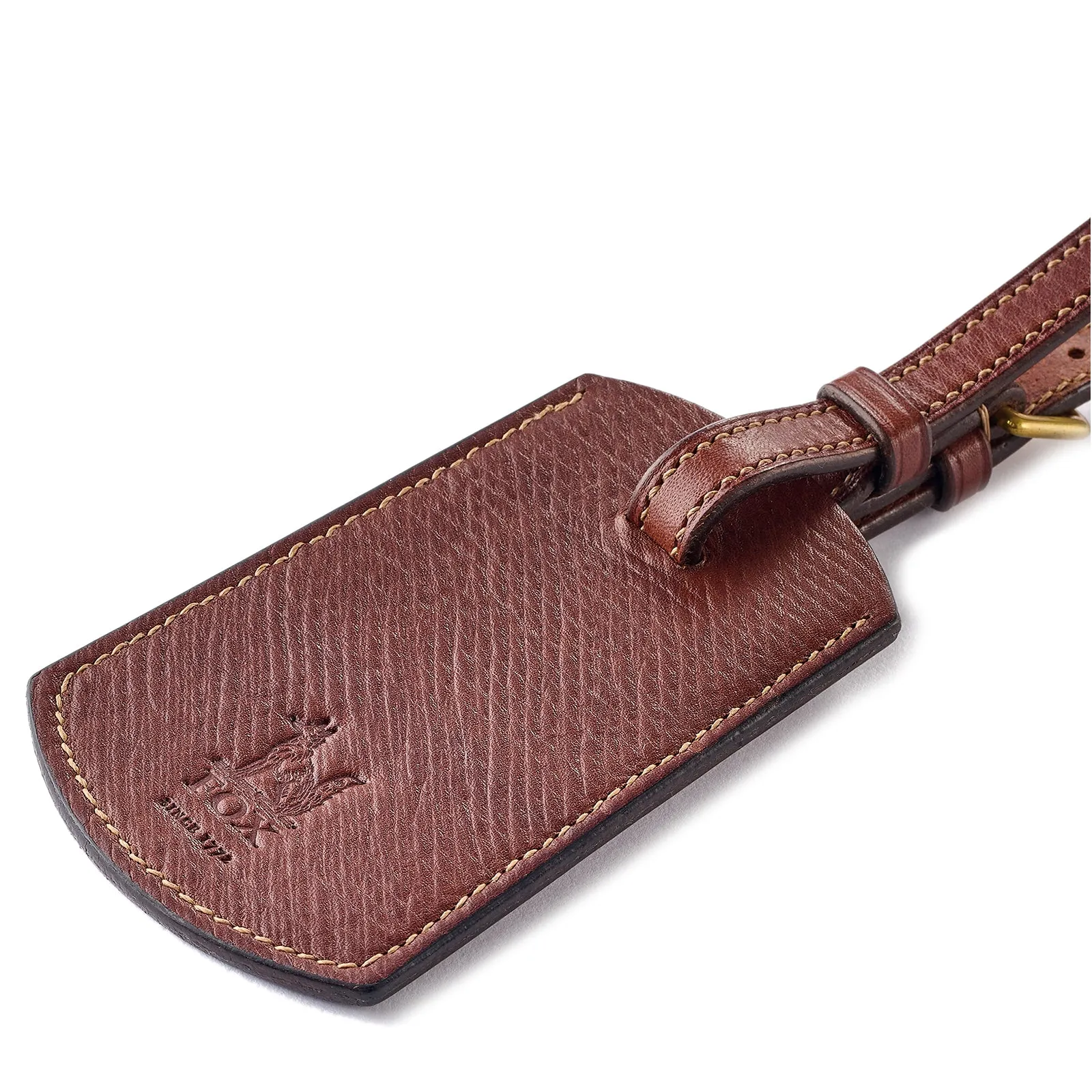 Fox X Baker's Leather Luggage Tag