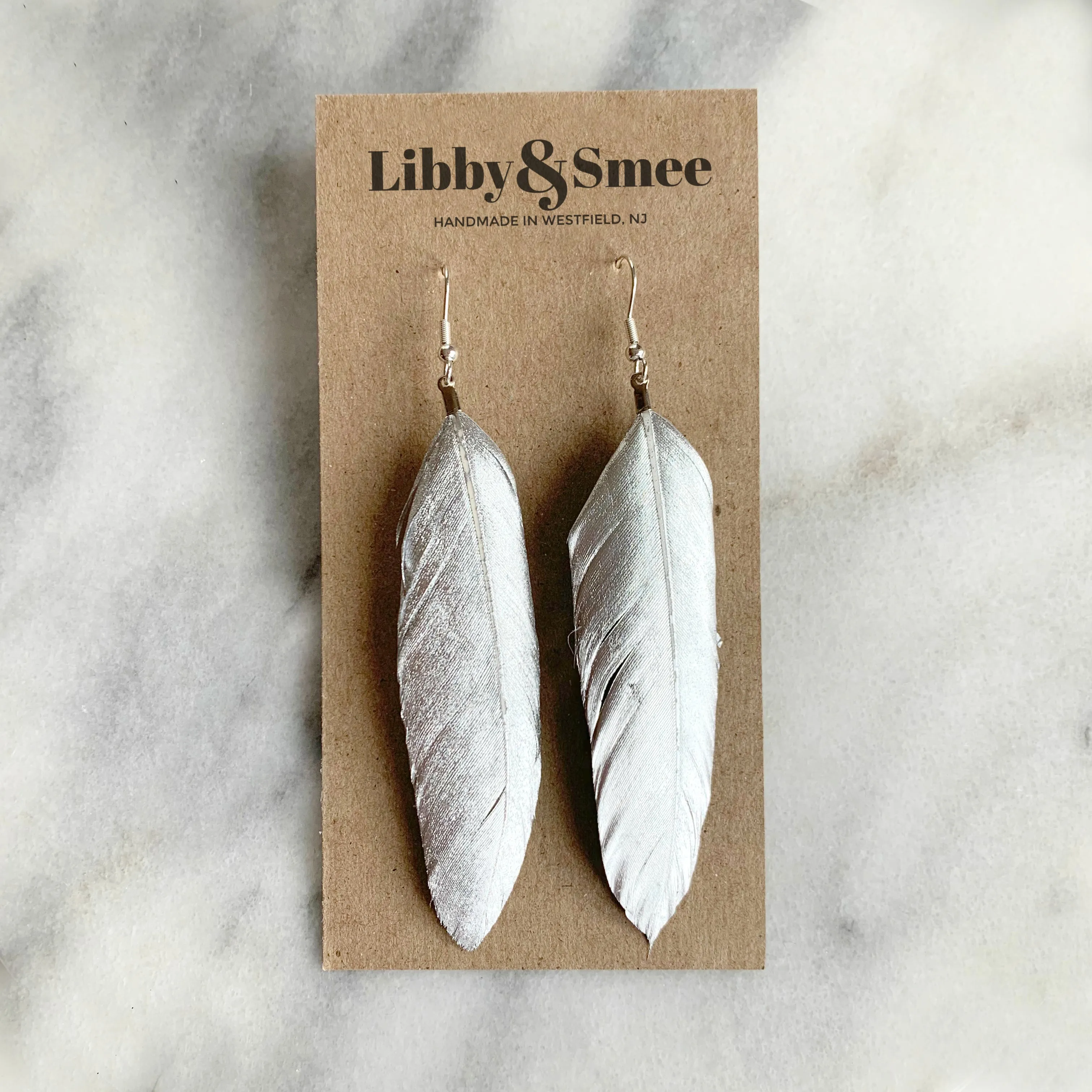 Gold and Silver 4 Feather Earrings