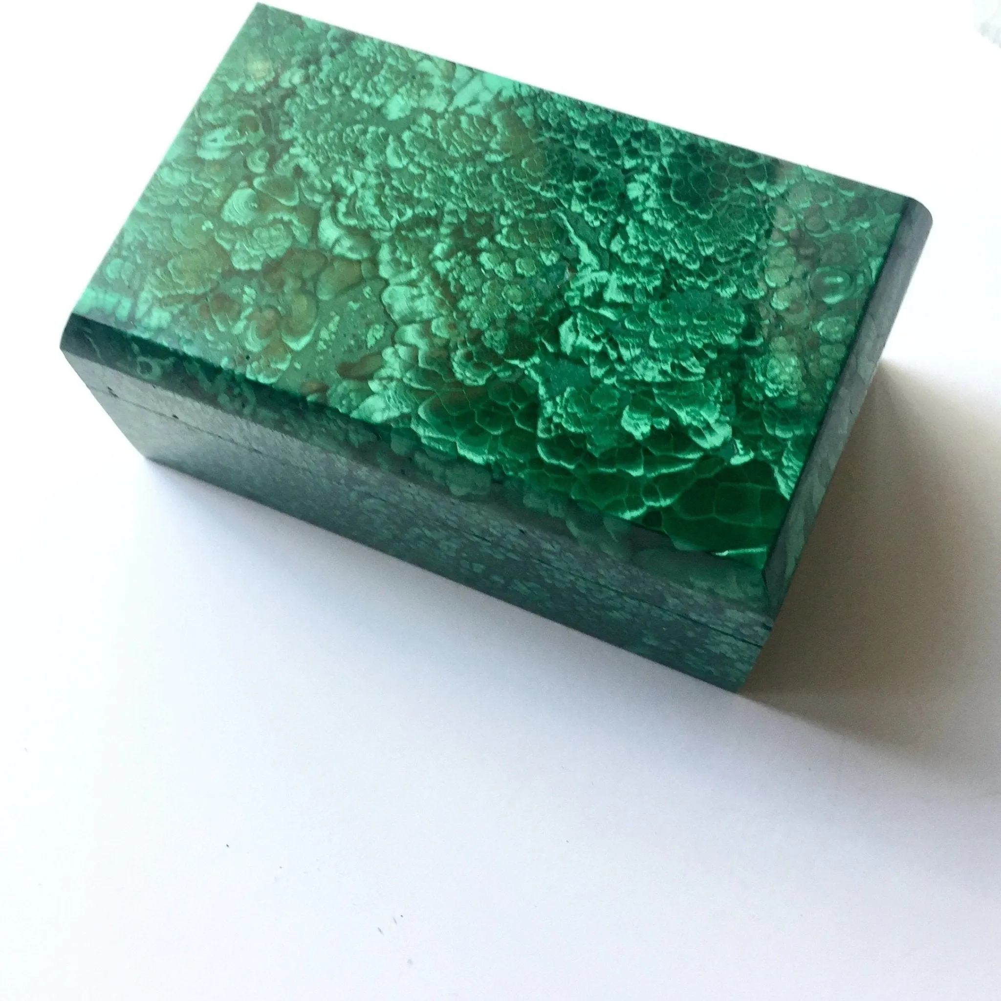 Green Clouds Malachite Box