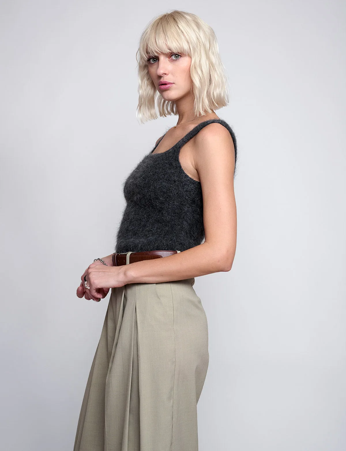 Grey Mohair Tank