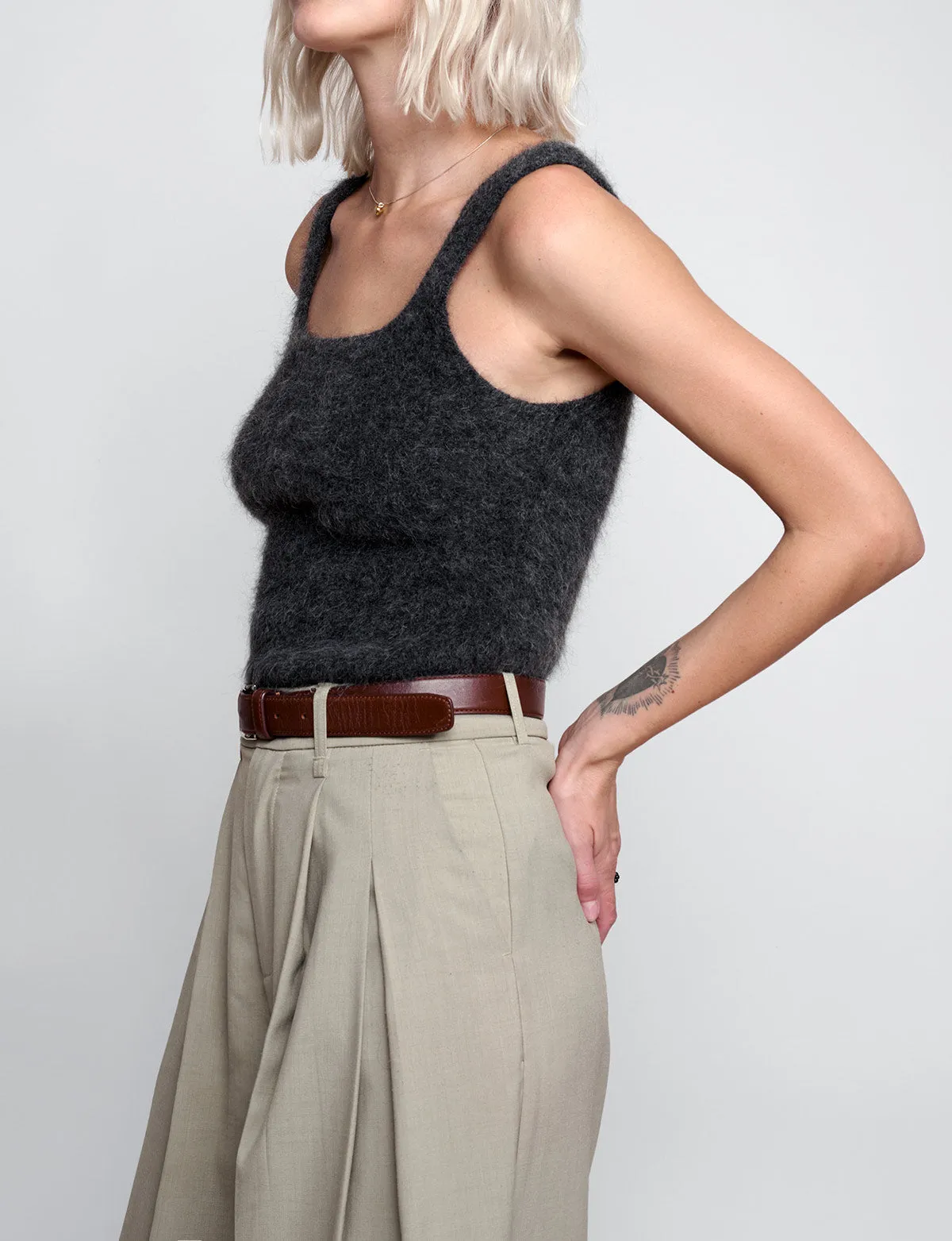 Grey Mohair Tank