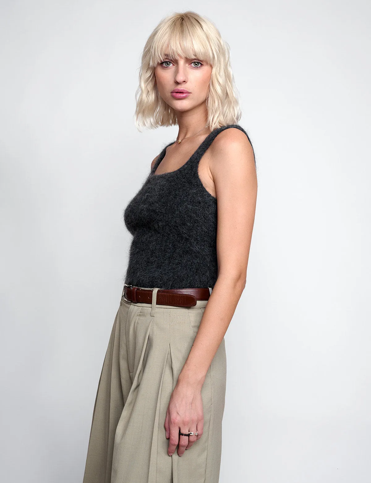 Grey Mohair Tank