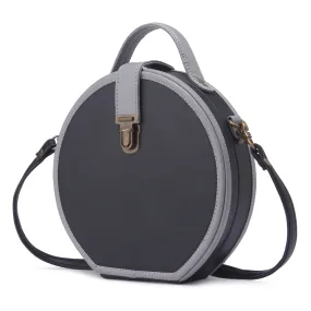 Grey Round Handcrafted Crossbody Sling Bag