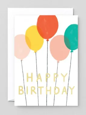 Happy Birthday Balloons Card