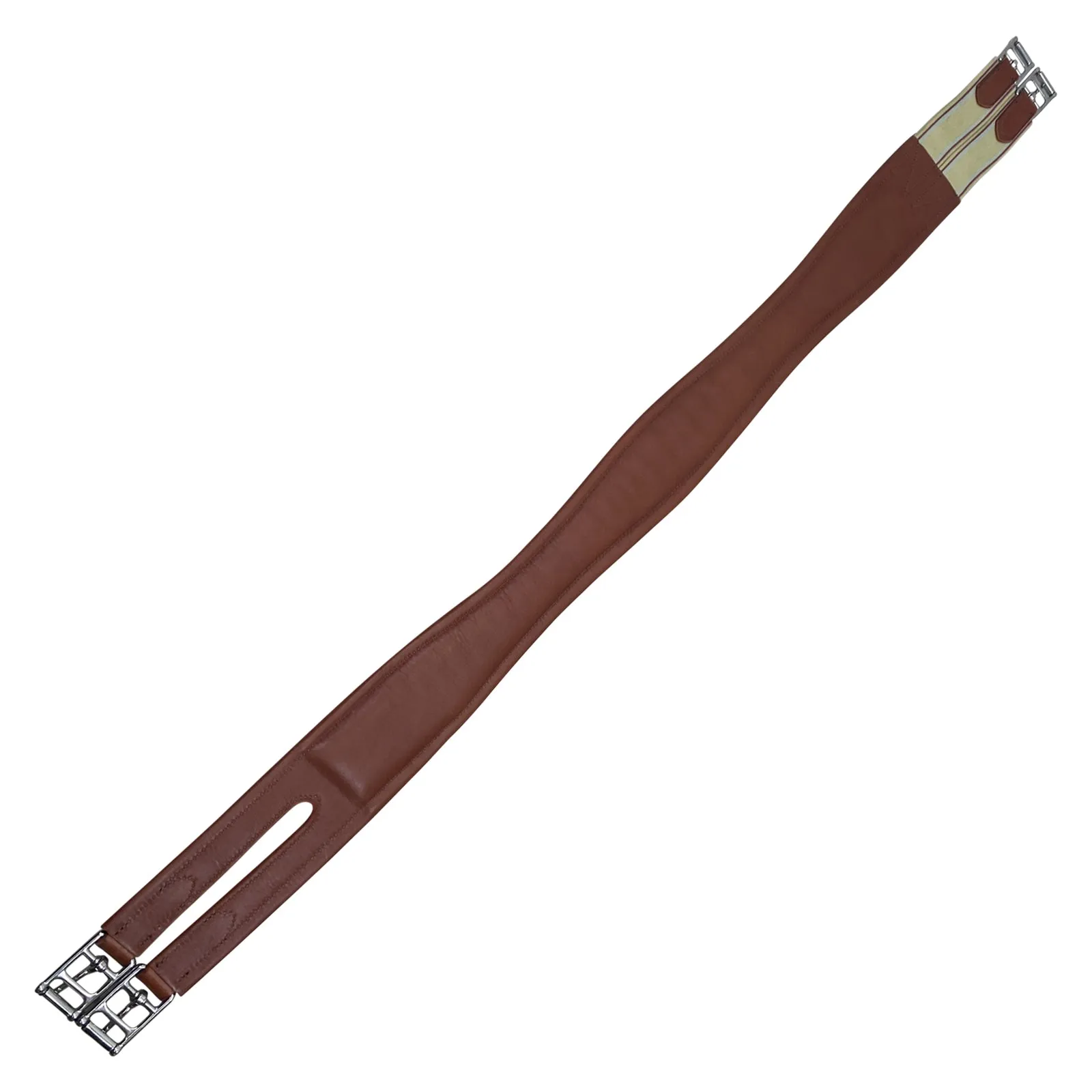 Horse Fare Products Fancy Overlay Girth in Chestnut - 50