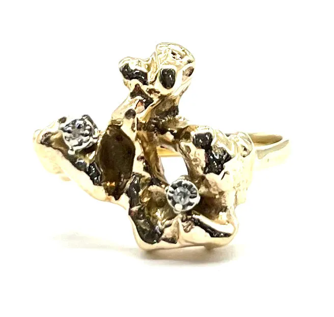 Ladies Diamond Nugget Ring