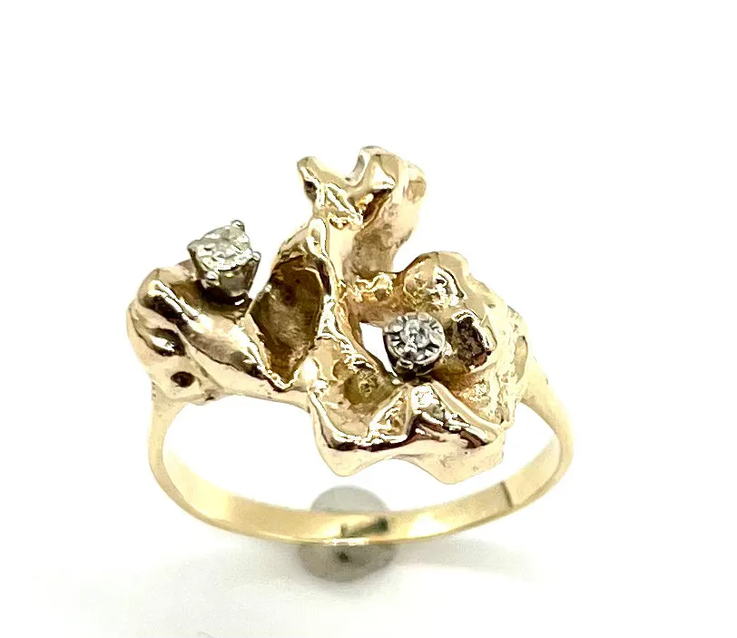 Ladies Diamond Nugget Ring