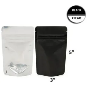 Mylar Bag Matte Black/Clear - 1/8 (3.5g)