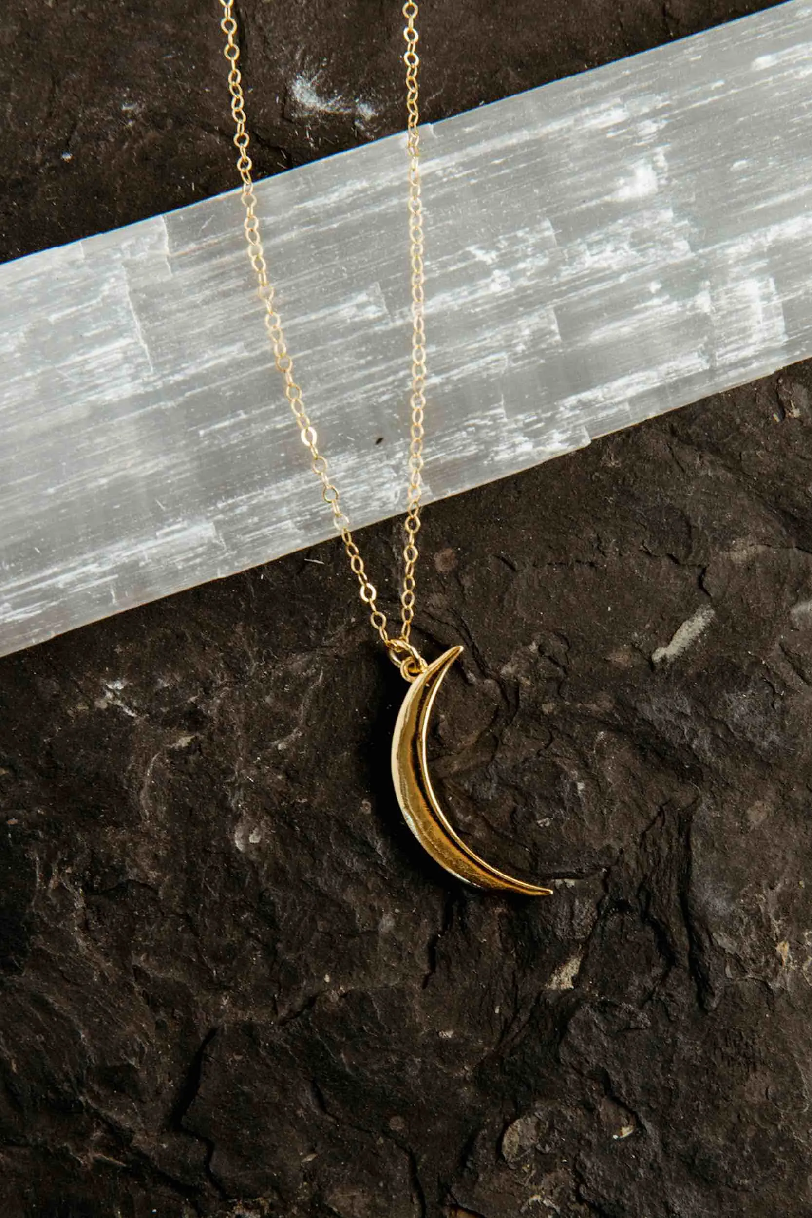 New Moon Gold Necklace