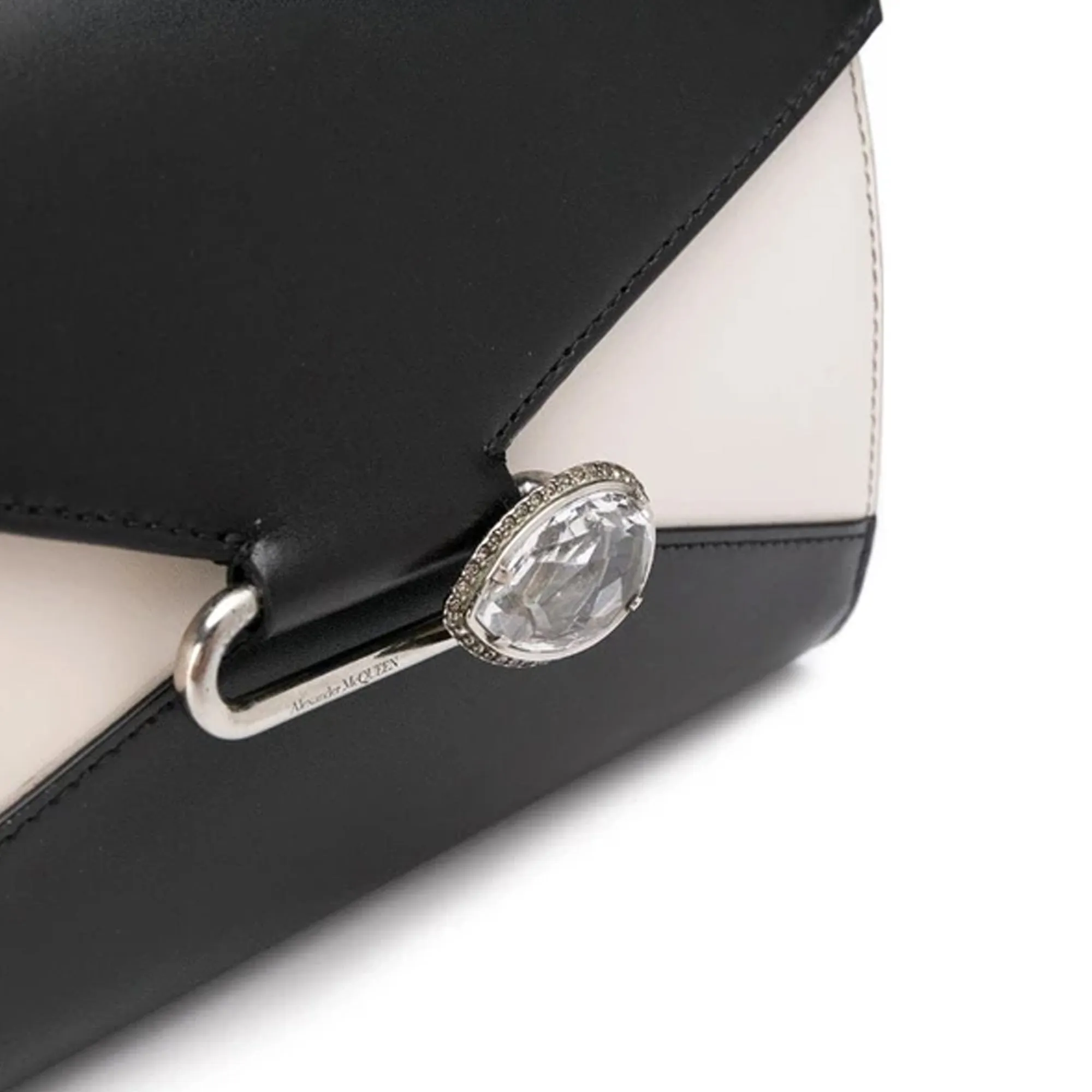 Pin Shoulder Bag Small, Bi-Colour Black/Silver