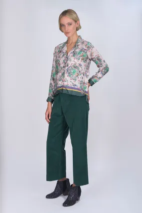 Primrose Hill city print silk twill Jodie shirt