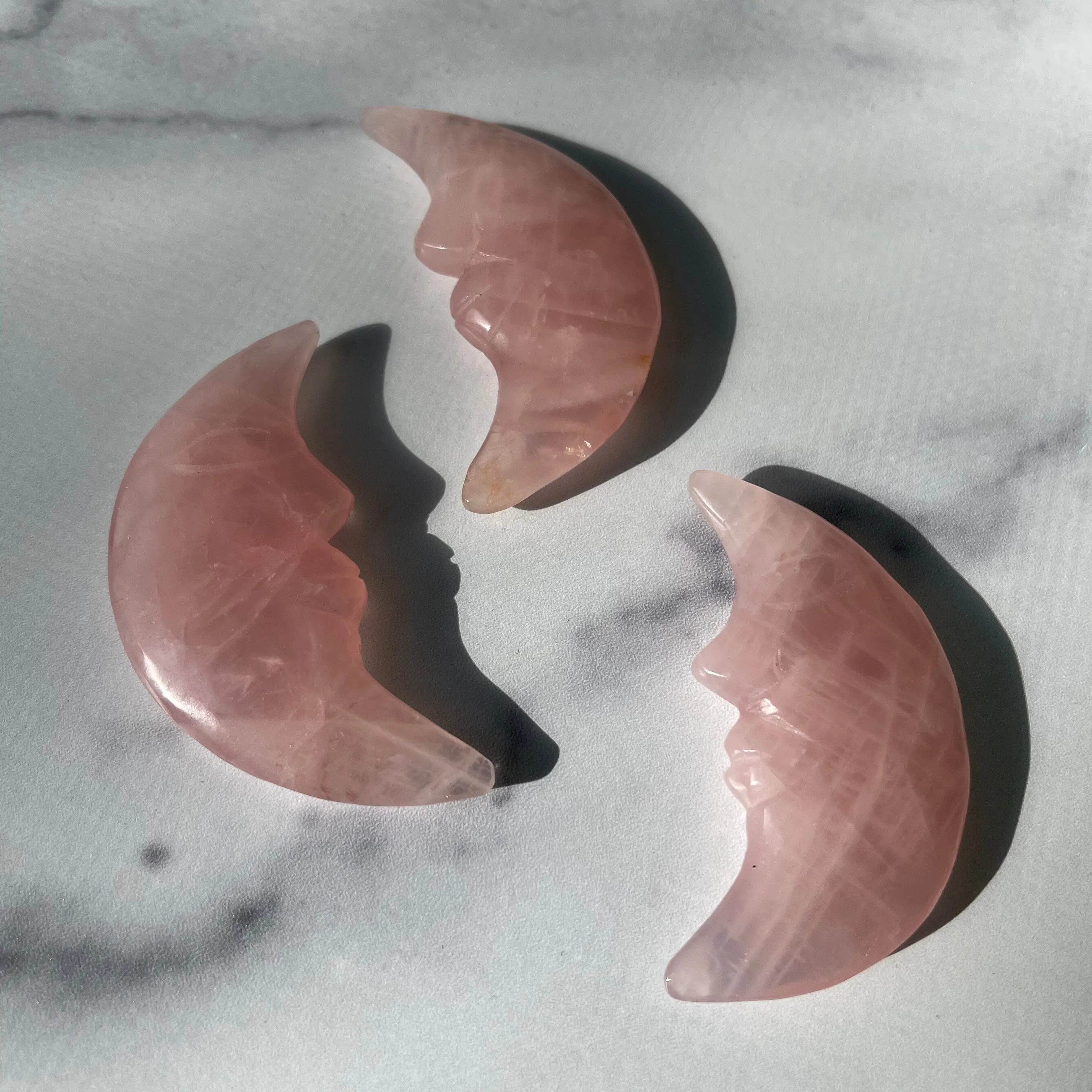 Rose Quartz Crescent Moon