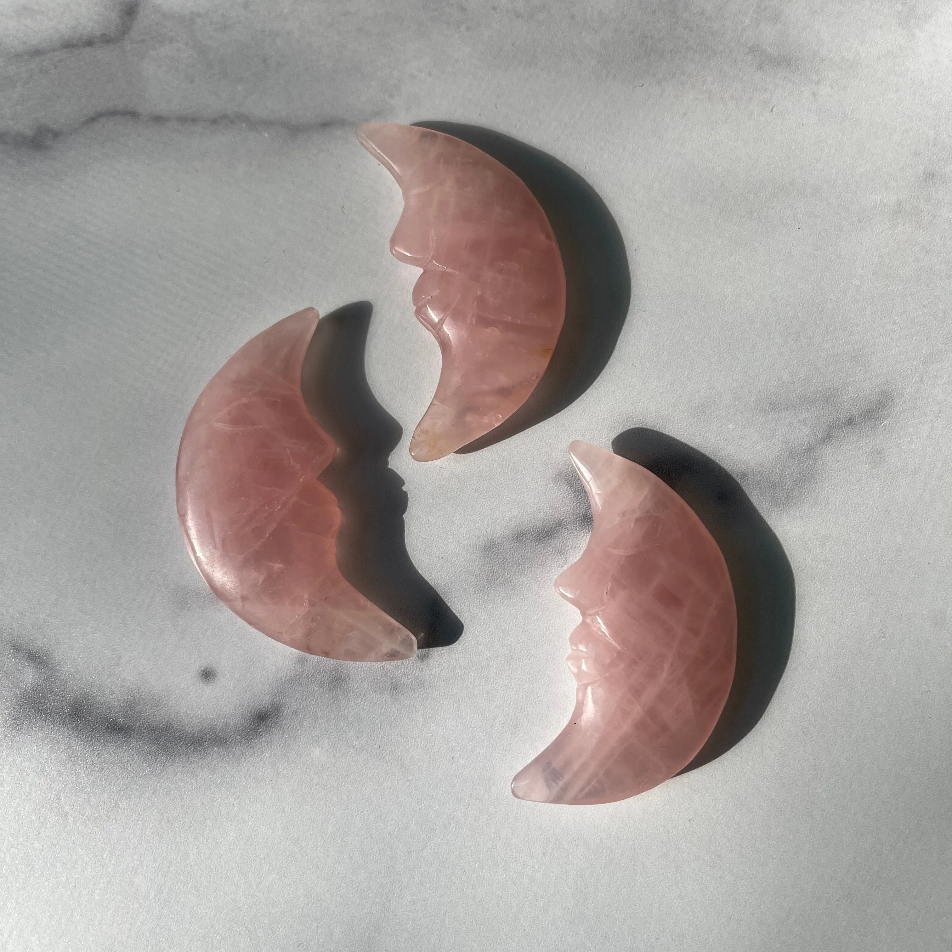 Rose Quartz Crescent Moon